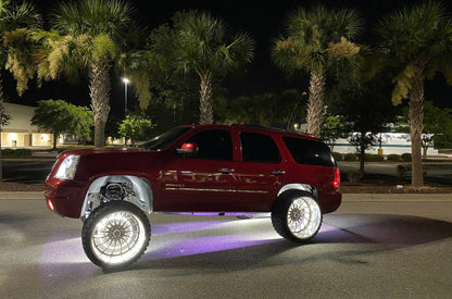 Quad Row Wheel Lights- LED Pure White Wheel Lights For Trucks And Cars- Waterproof