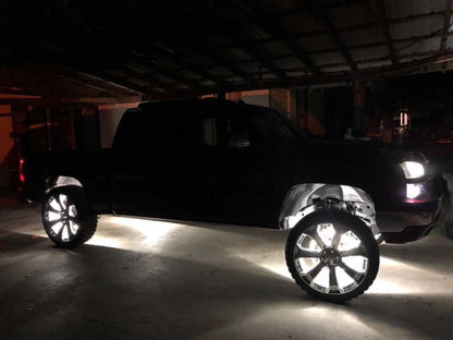 Double Row Pure White Wheel Lights